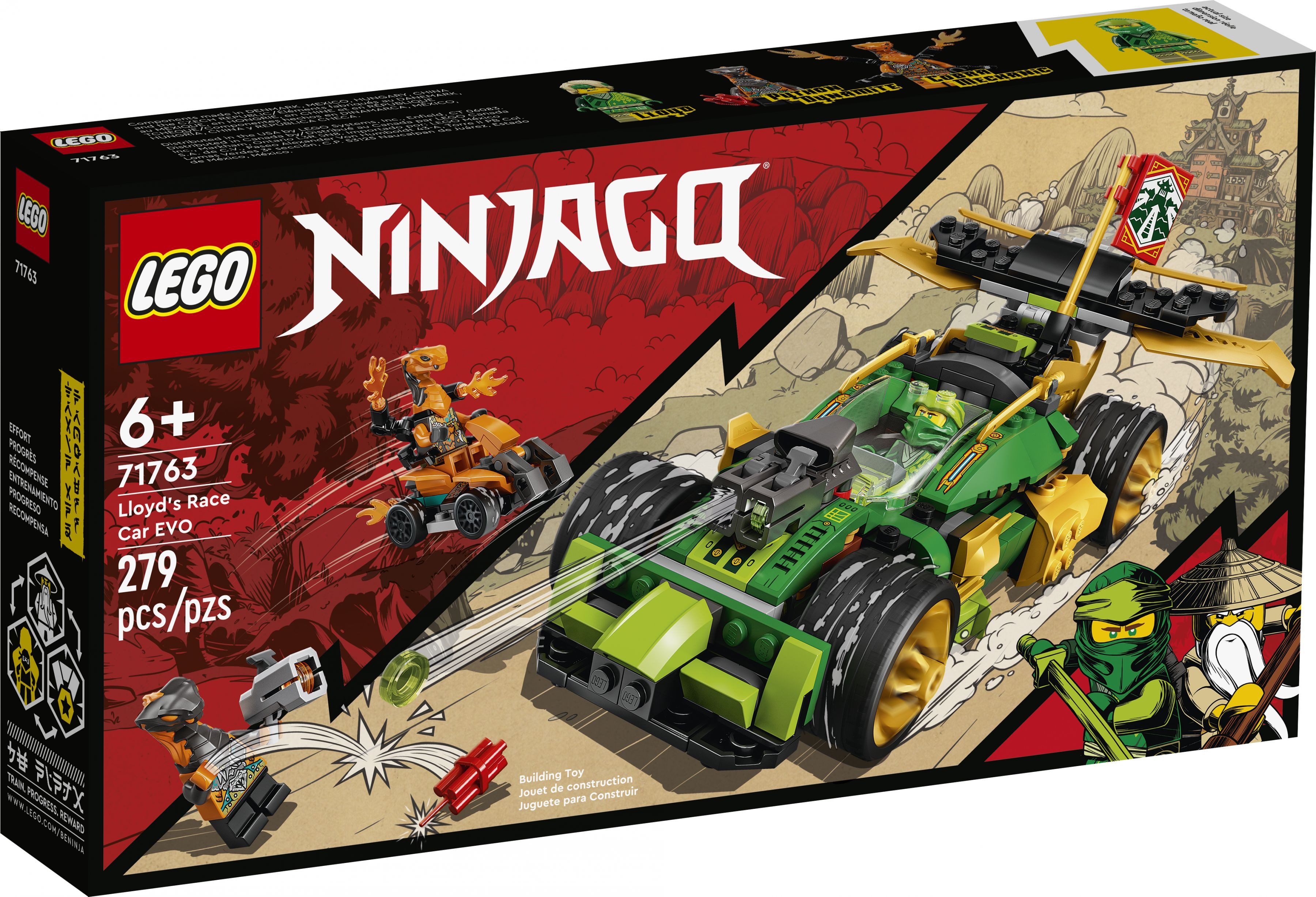 LEGO® LEGO® Ninjago 71763 Lloyds Rennwagen EVO Konstruktionsspielsteine, (279 St)