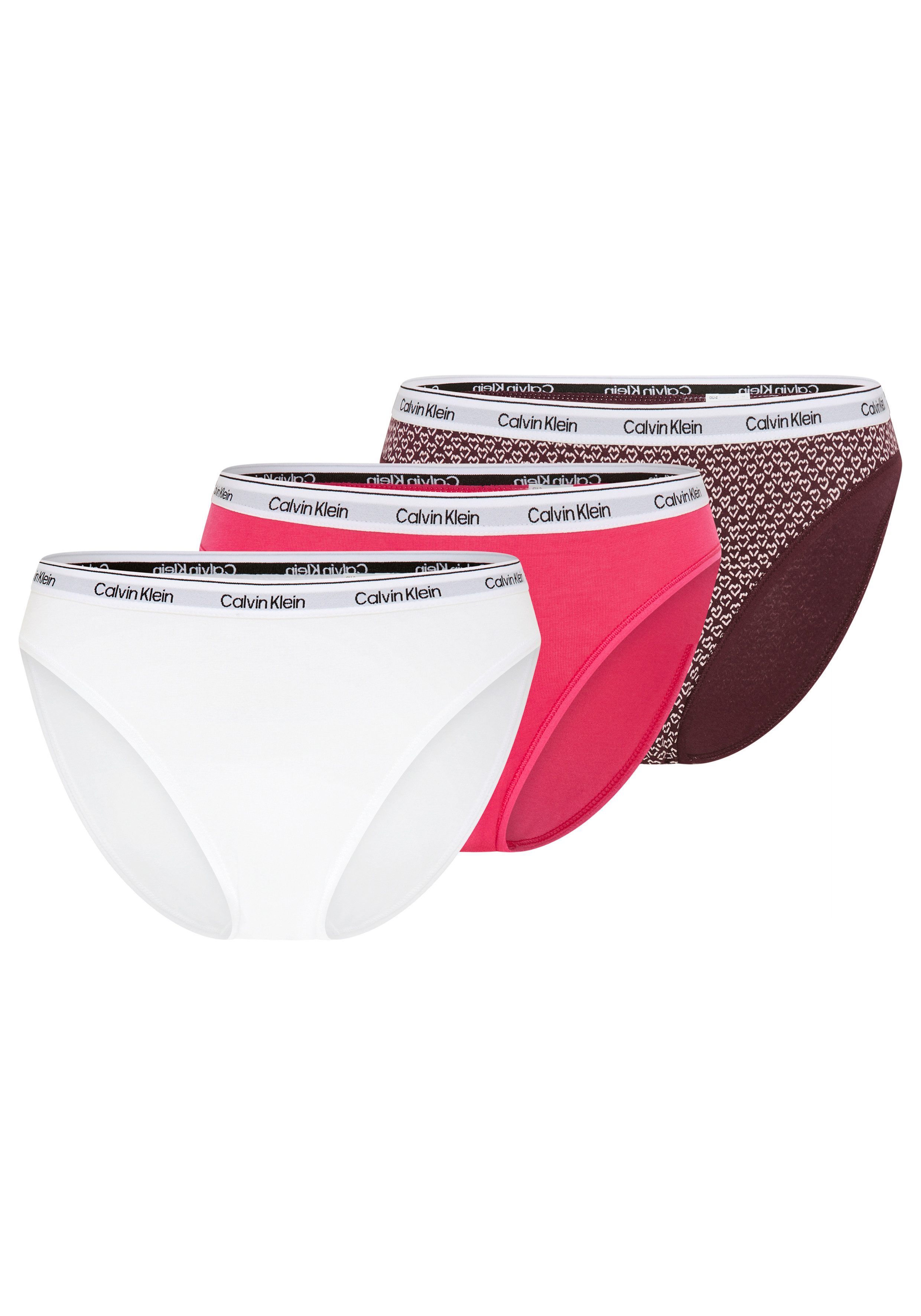 Calvin Klein Underwear Bikinislip 3 PACK BIKINI (LOW-RISE) (Packung, 3-St., 3er-Pack) mit Logobund