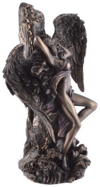 Vogler direct Gmbh Dekofigur Chained Angel- Engel an Felsen gekettet, Kunststein, Größe: LxBxH ca. 18x13x27 cm