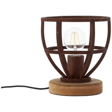 Brilliant Tischleuchte Matrix Wood, Lampe Matrix Wood Tischleuchte 18cm rostfarbend 1x A60, E27, 40W, ge