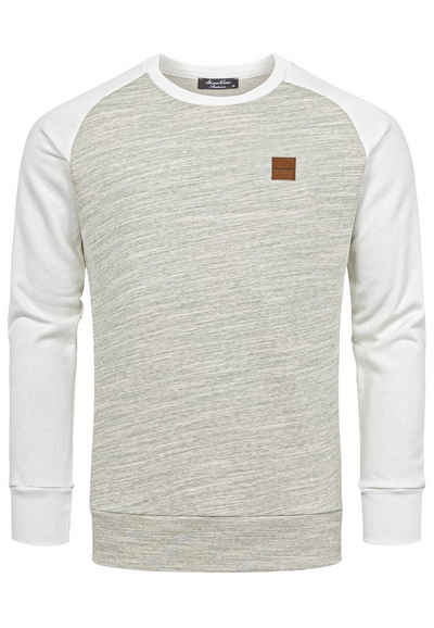 Amaci&Sons Sweatshirt ELGIN Pullover mit Rundhalsausschnitt Herren Basic College Sweatjacke Pullover Hoodie
