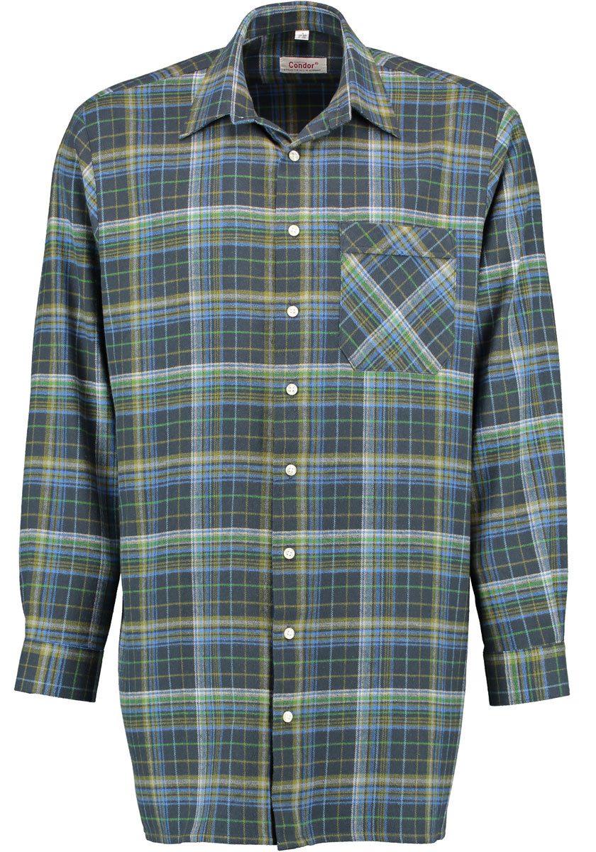 Condor Flanellhemd Sluve 90cm langes Herren Langarm Arbeitshemd