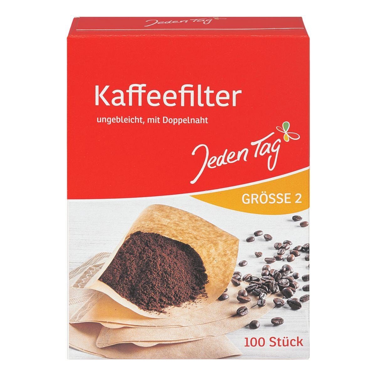 Jeden Tag Papierfilter, ungebleichtes Papier, Größe 2