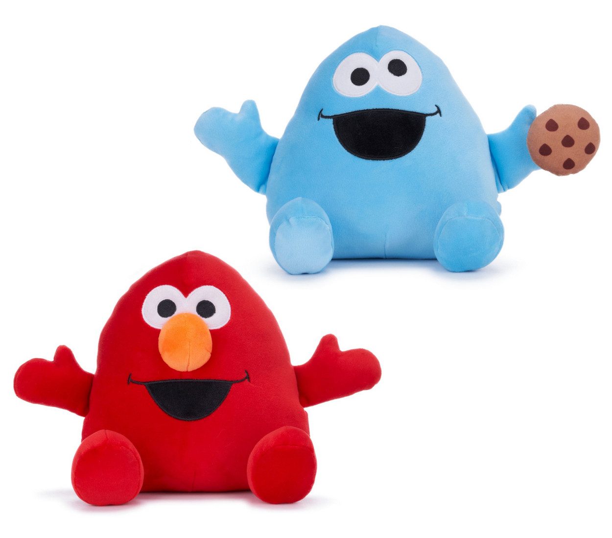 Sesamstrasse Kuscheltier SQUASHY PODGIES 21 cm Sesamstraße Elmo & Krümelmonster - SUPER SOFT (2er Set), SESAME STREET plüsch