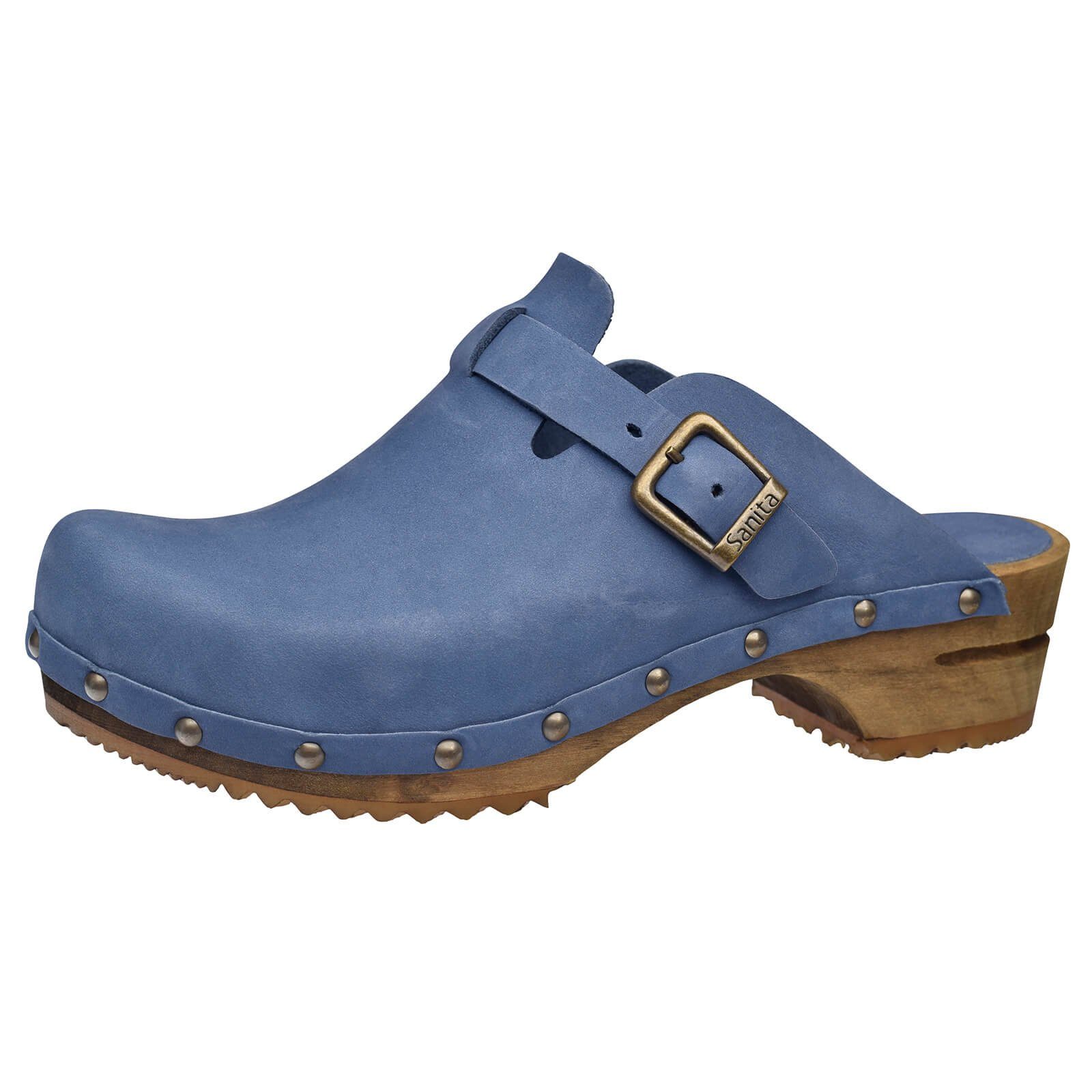 Wood-Kristel Open Clog Dove Blue Sandale