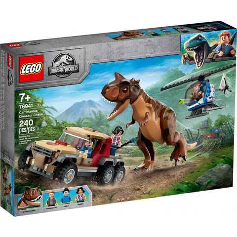 LEGO® Konstruktionsspielsteine LEGO® Jurassic World™ - Verfolgung des Carnotauru, (Set, 240 St)