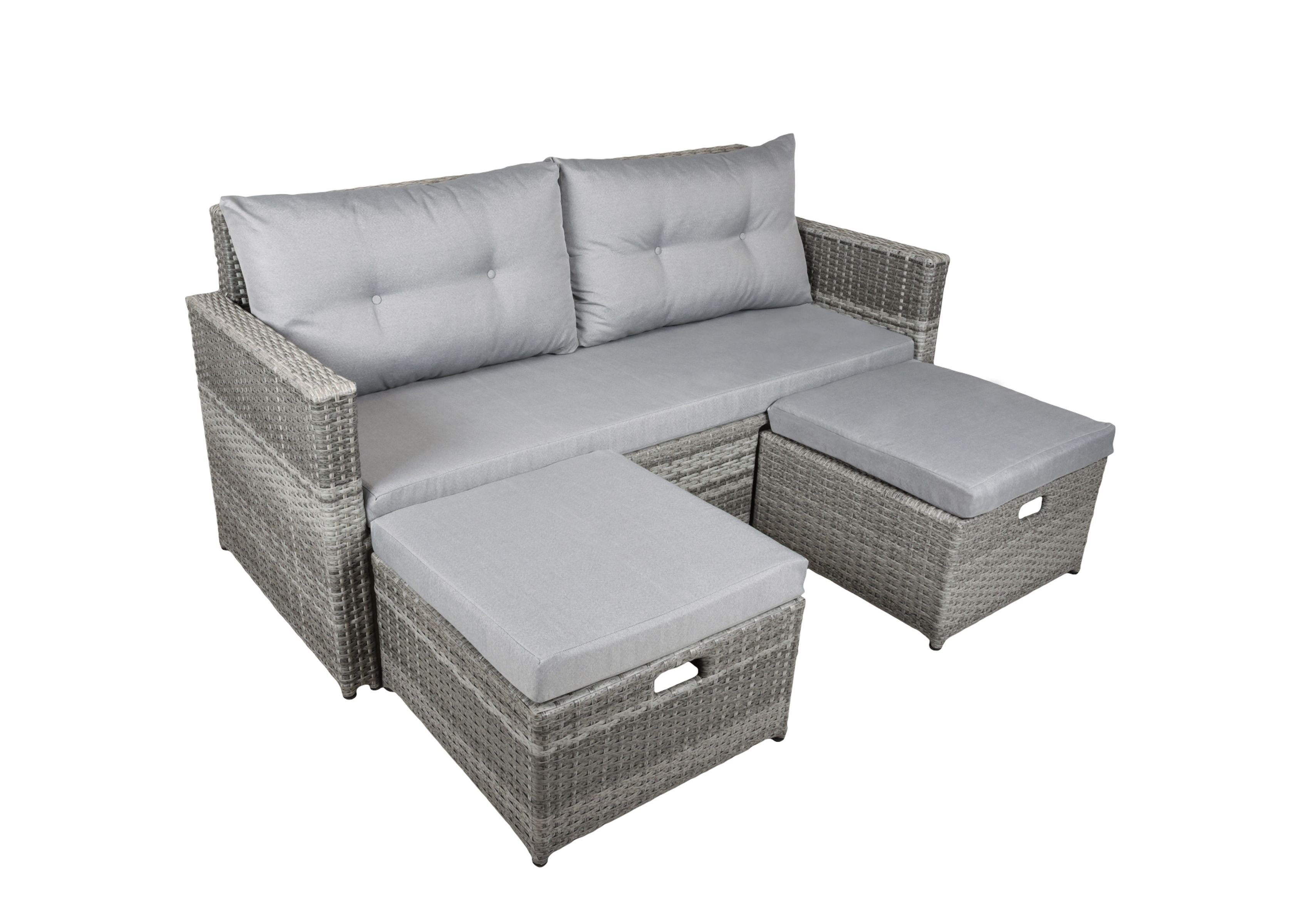Gravidus Gartenlounge Set Lounge Sofa MALTA Couch Gartensofa Sofa Set Terrasse