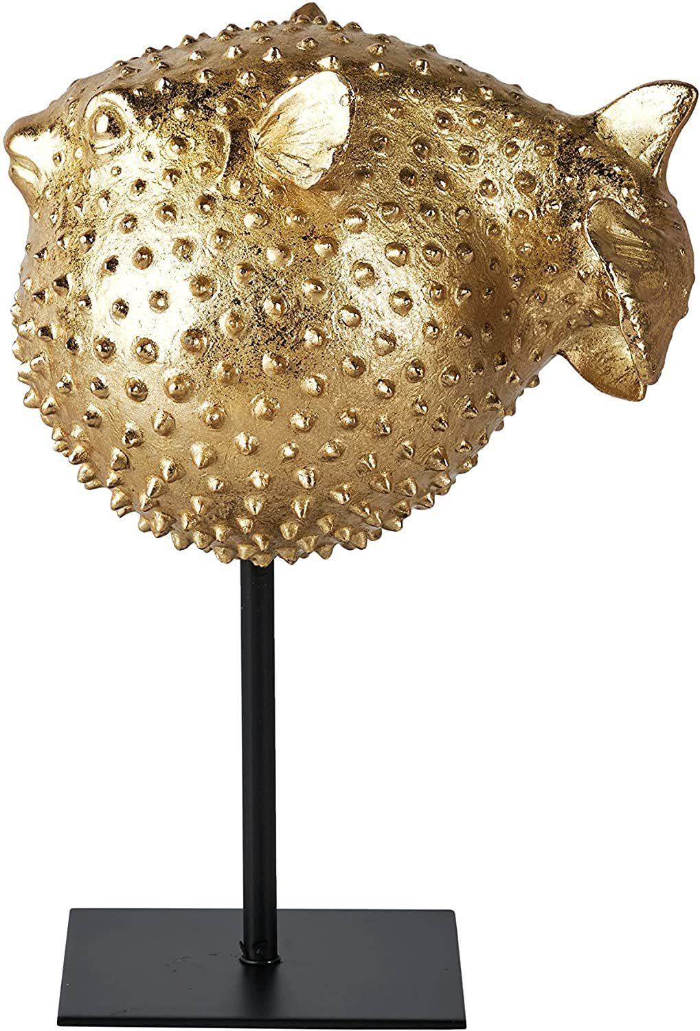 MichaelNoll Dekofigur Kugelfisch Dekofigur Polyresin Gold günstig online kaufen