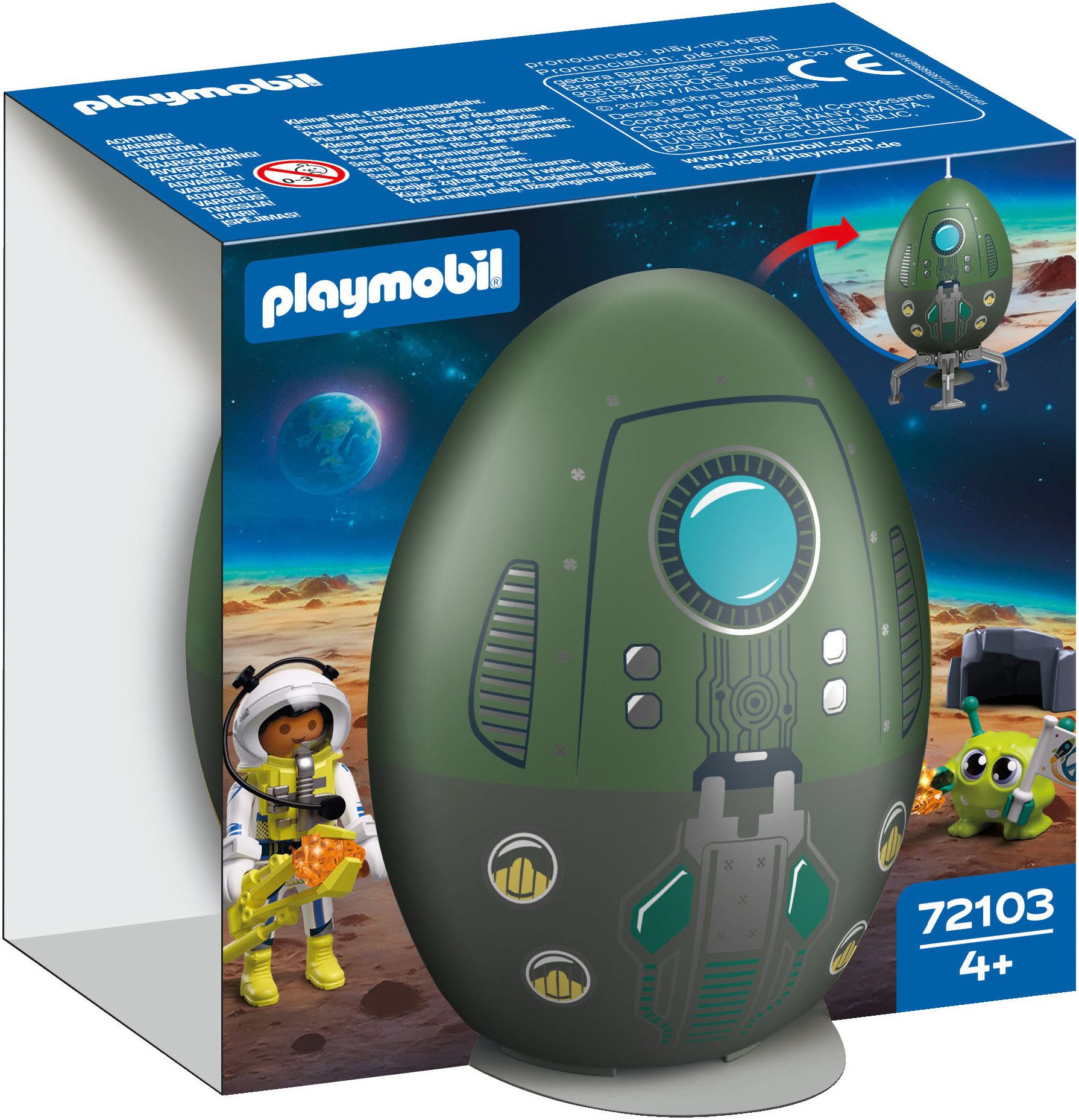 Playmobil® Spiel-Ei: Weltraum (72103), City Action Konstruktions-Spielset, (39 St) – Bild 5 von 5
