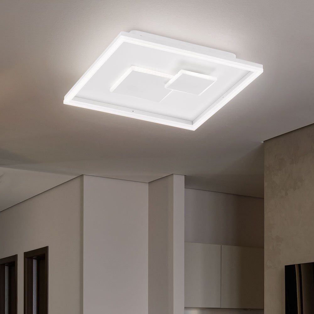 über dimmbar fest Schalter Deckenleuchte, Deckenleuchte LED-Leuchtmittel Wohnzimmer etc-shop LED LED Warmweiß, verbaut, Deckenlampe