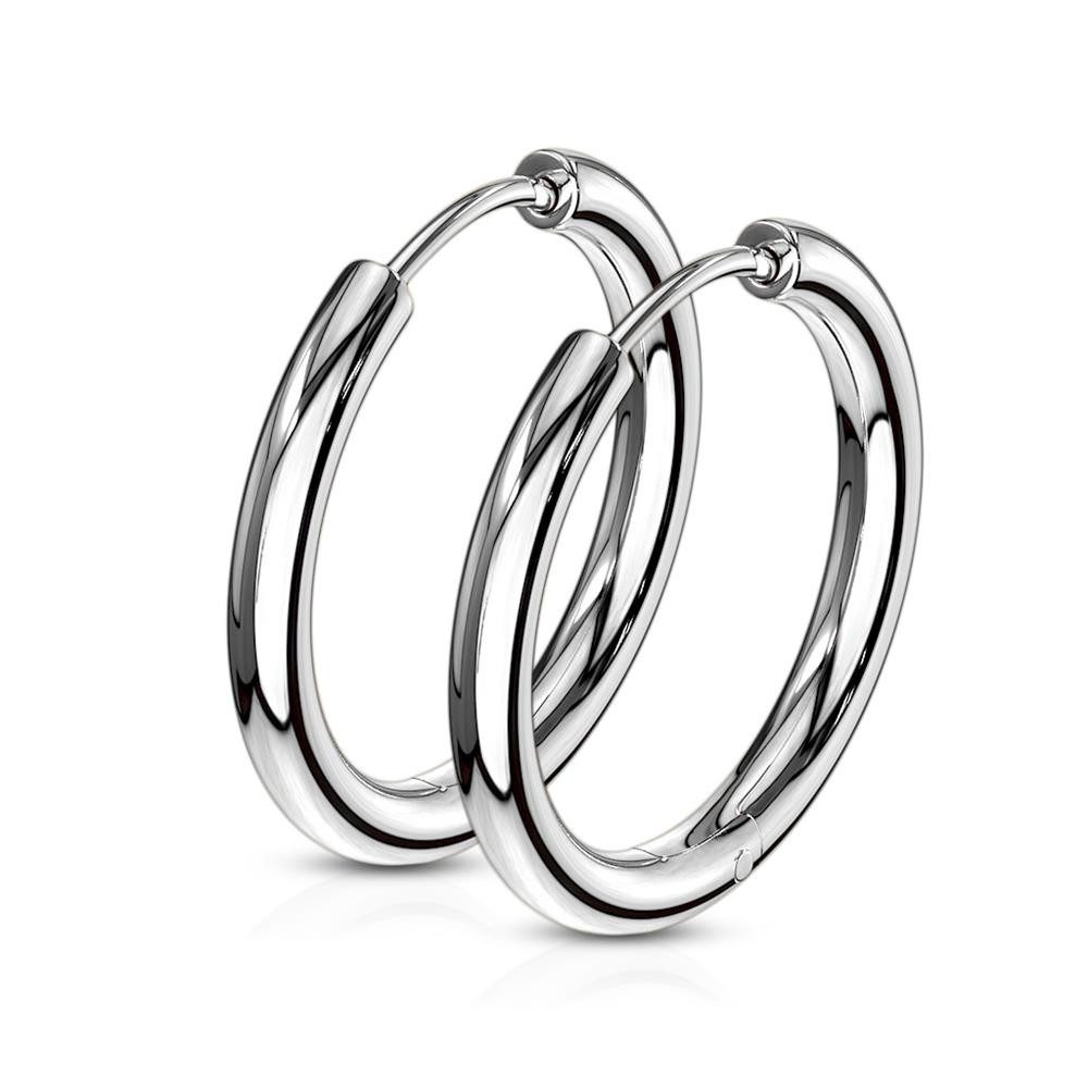 BUNGSA Creolen-Set Creolen klassisch Silber aus Edelstahl Unisex (1 Paar (2 Stück), 2-tlg), Ohrschmuck Ohrringe. € 16,99
