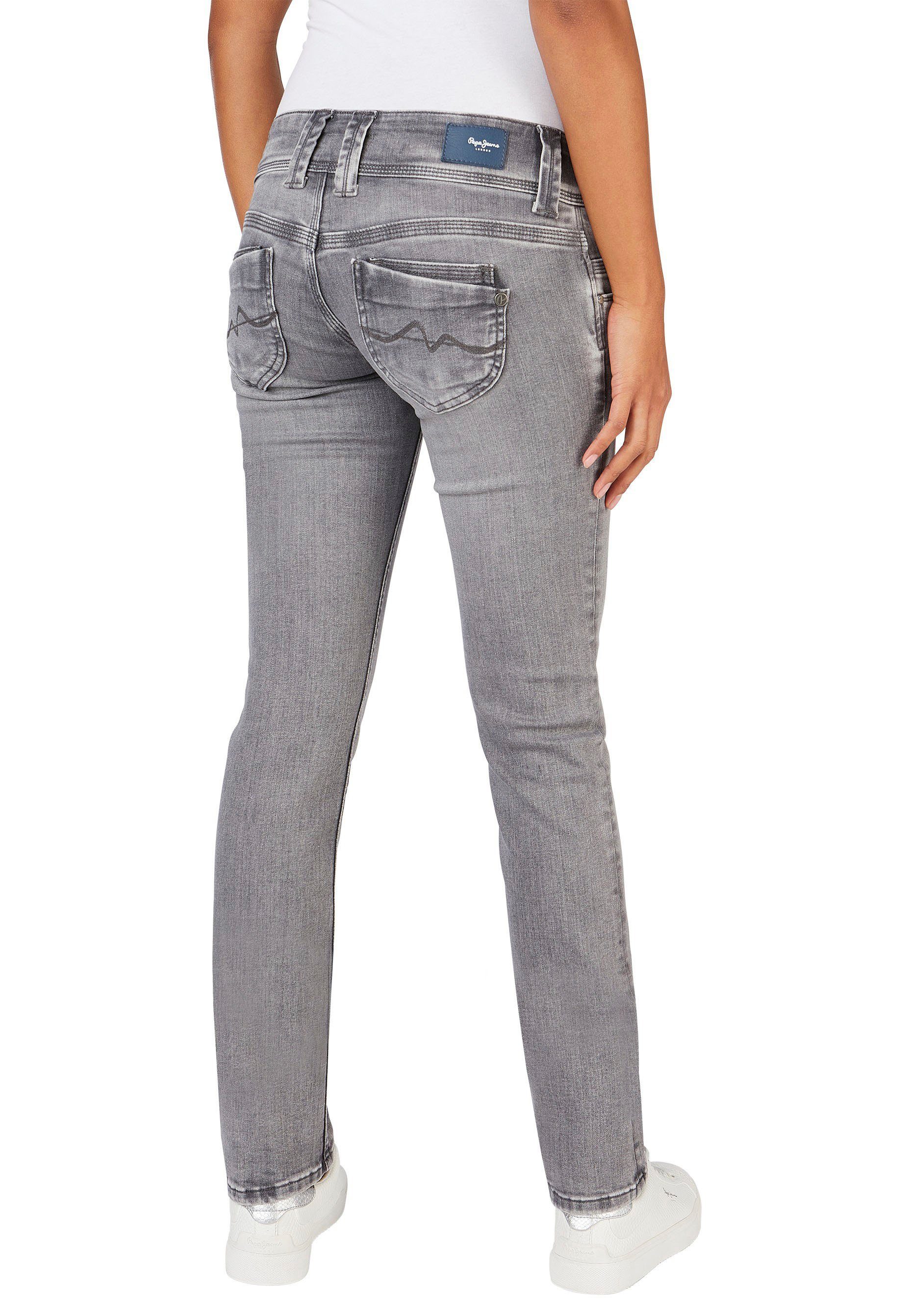 Jeans mit wiser Pepe grey powerflex Badge VENUS Regular-fit-Jeans
