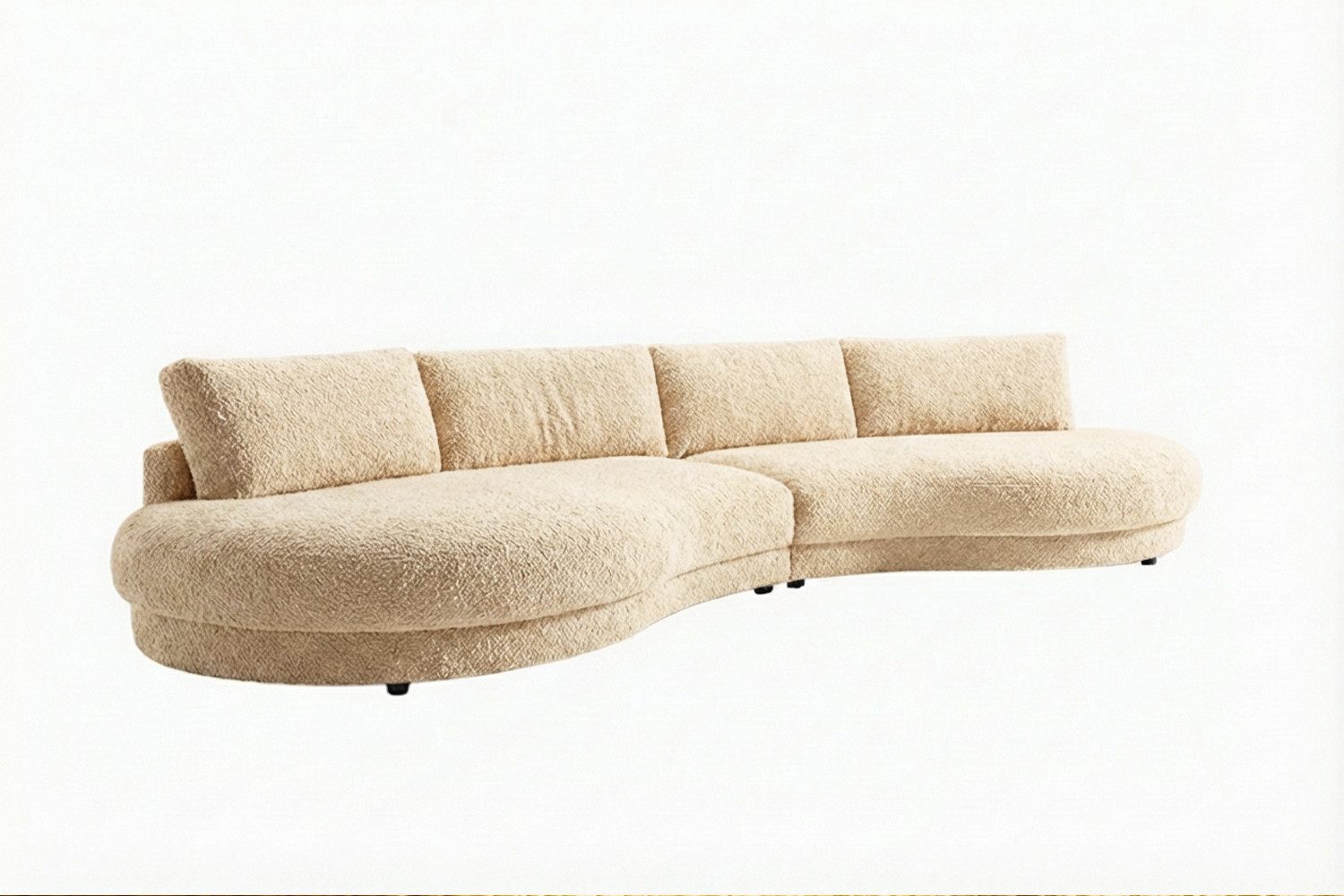 KAWOLA Big-Sofa PADANA Wohnlandschaft - XXL Komfort - Designer Couch - 410 cm, Lounge Sofa, Rundumbezug, Stahl-Wellenferdern, luxuriöse Polsterung