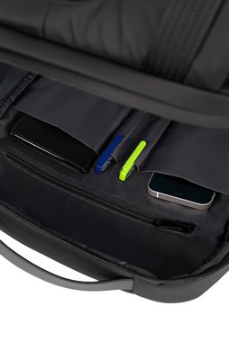 r-bag Schulranzen Rucksack FASTER Schwarz (1 Stück), USB-Port, Reisetasche, Freizeitrucksack