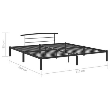 möbelando Bett Allersberg (L/B/H: 210x210x63 cm), aus Metall in Schwarz