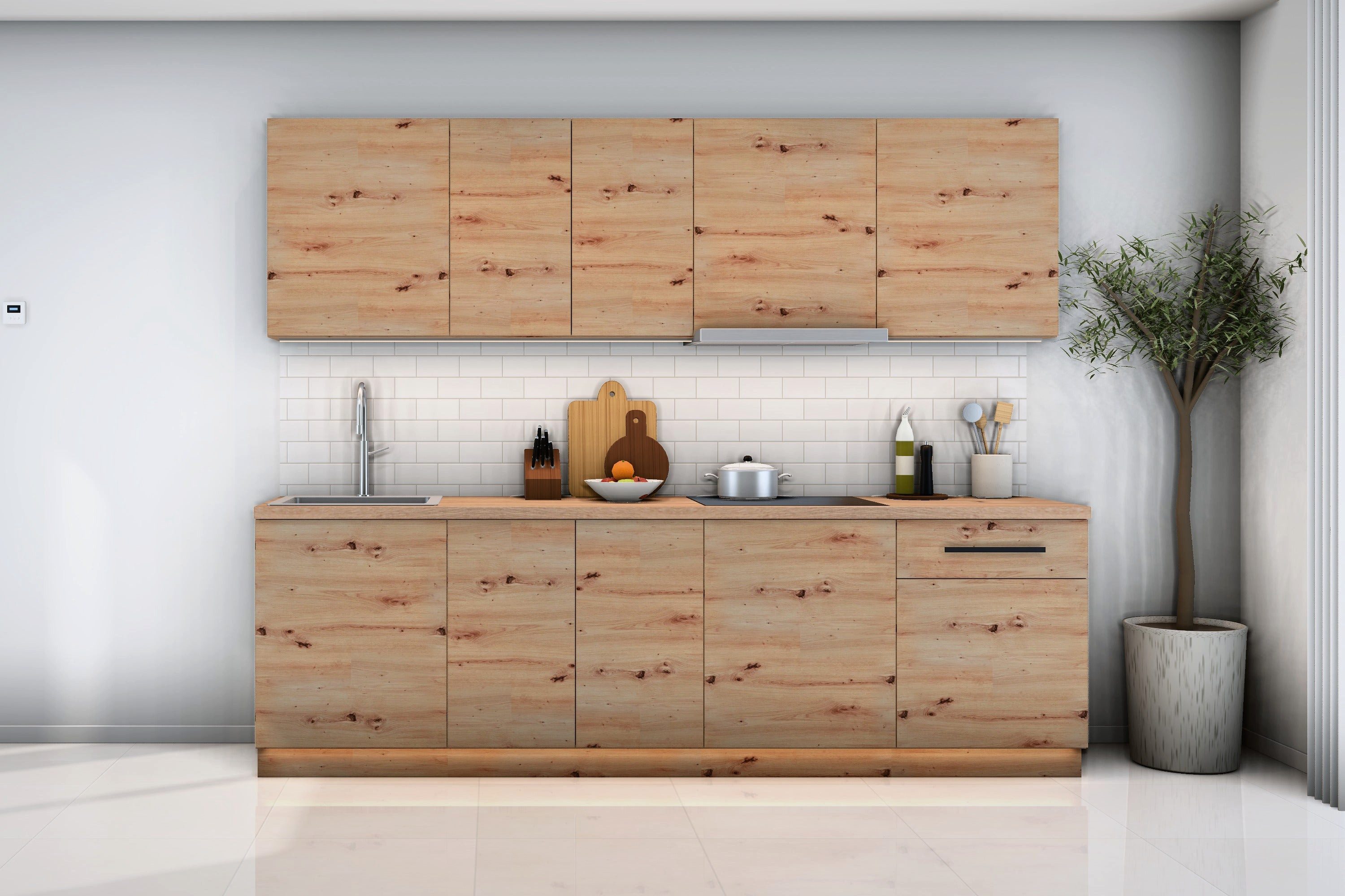 ROYAL24_MARKT Küchenzeile K19-G260 - Nexa - Ergonomisches Design zum Kochen und Reinigen, (Komplett Set), Edles Design - Top Material - Hochwertig.