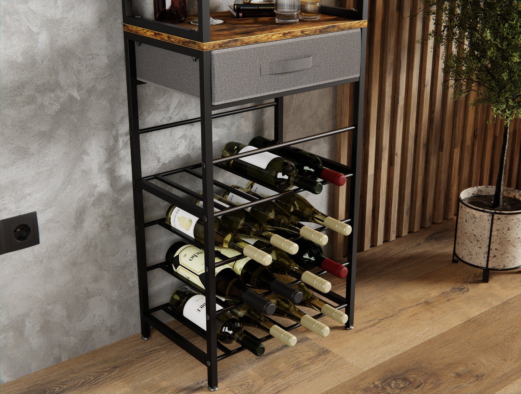 Lenmar Weinregal Weinregal aus Metall,Flaschenregal,Regale,Flaschenhalter L günstig online kaufen