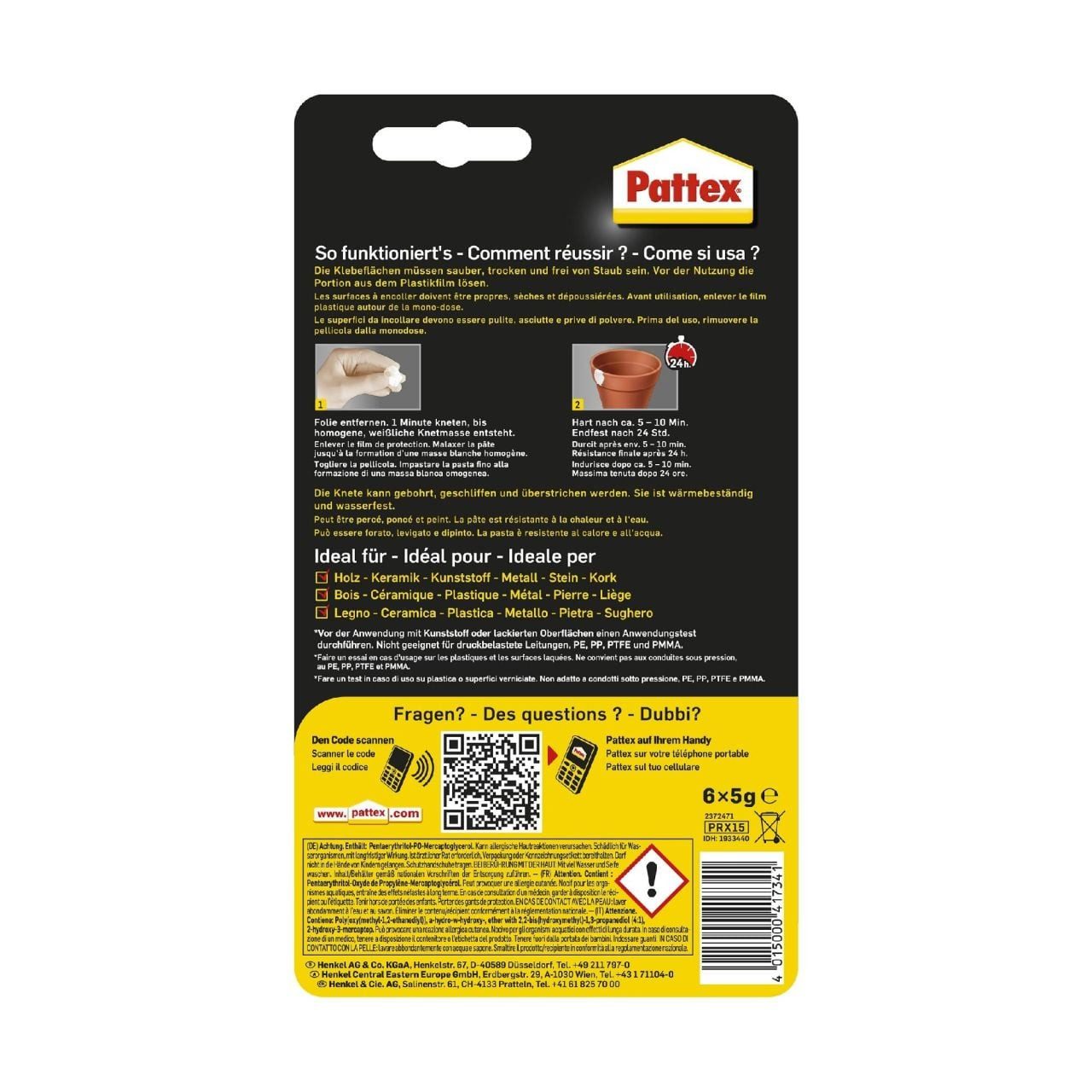 Pattex Montagekleber Pattex Epoxidharzkleber Powerknete Repair Express