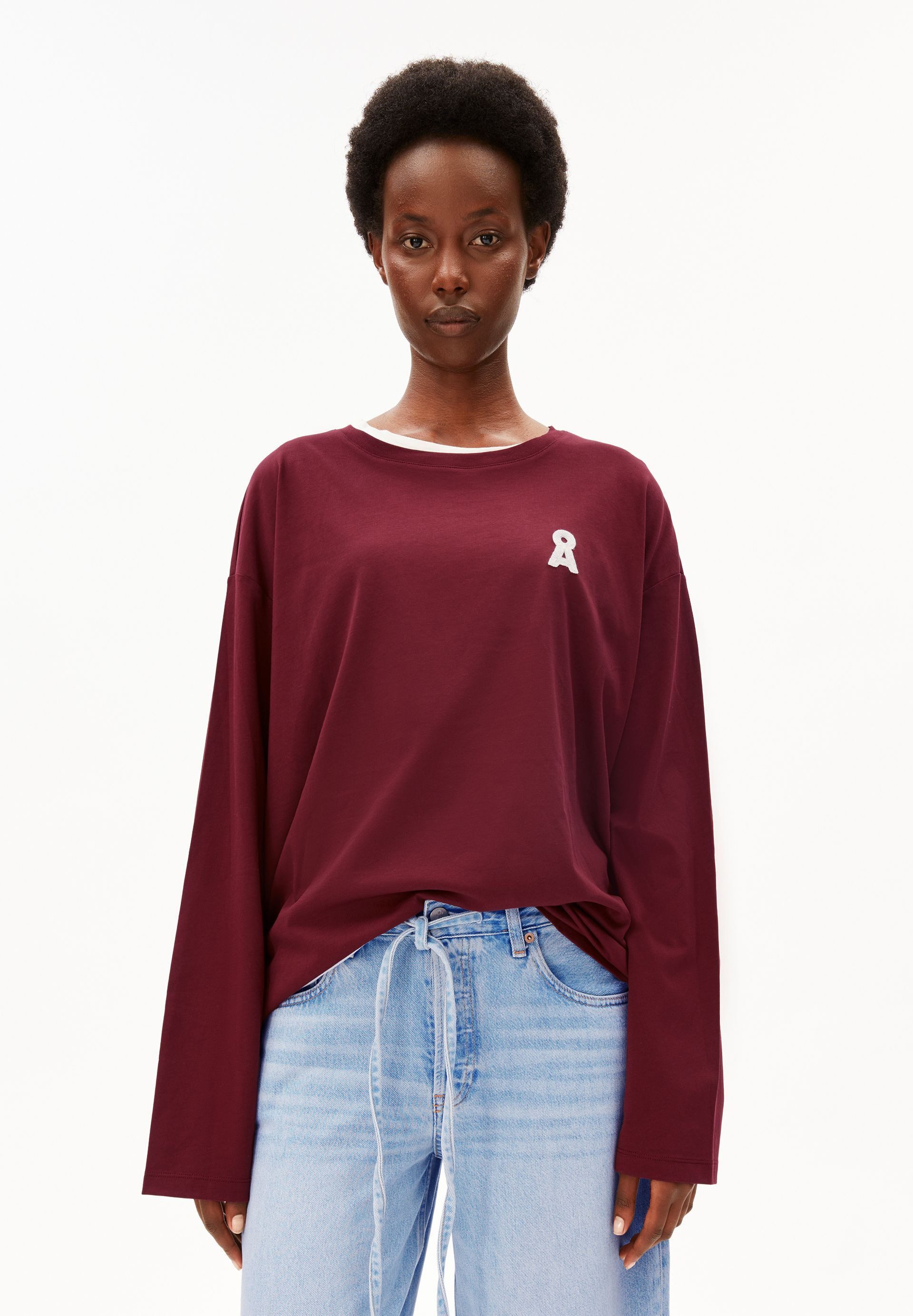 Armedangels Longsleeve ICONIC Å FIETAA Longsleeve aus Bio-Baumwolle Oversized Fit