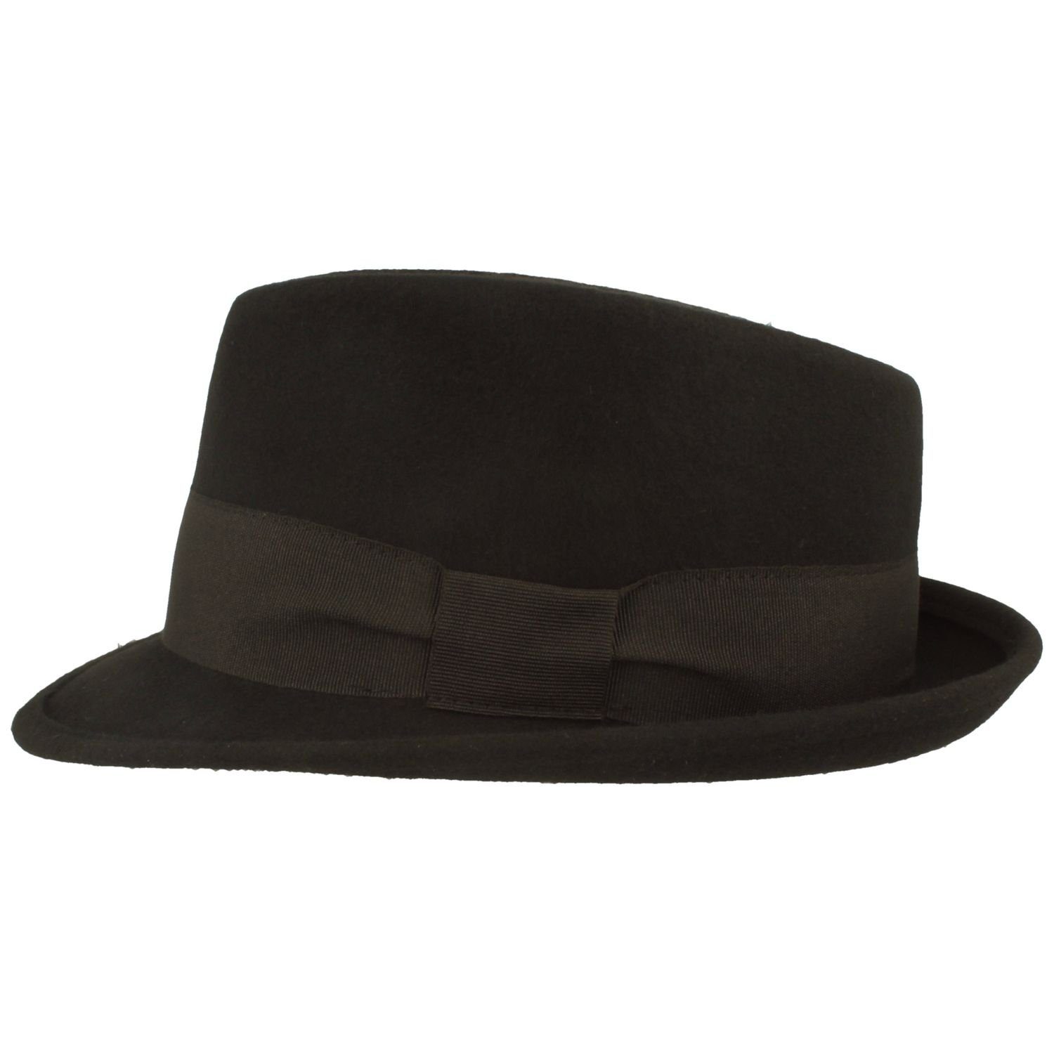 Breiter Filzhut Dezenter Trilby mit Rips-Garnitur günstig online kaufen
