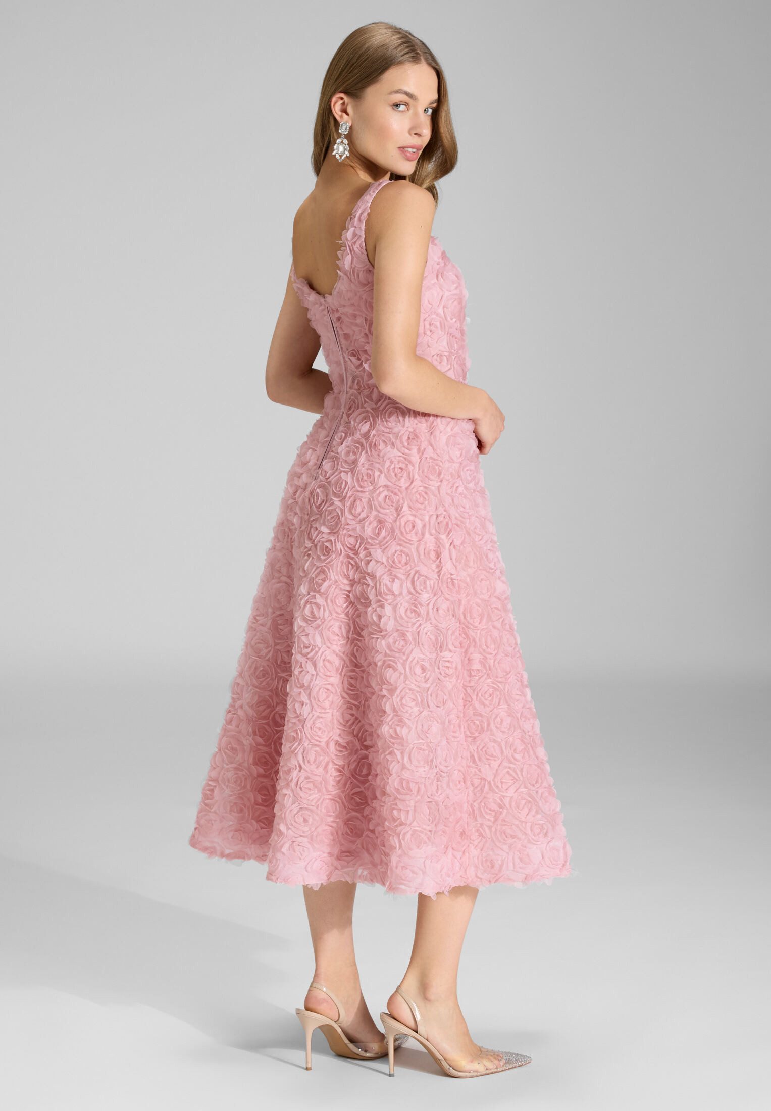 SWING Cocktailkleid Taillierter Schnitt mit Rock in A-Linie