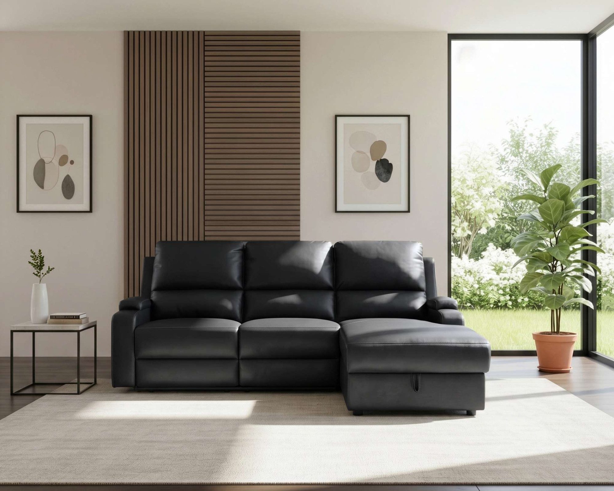 OTTO home Ecksofa NAPORI Kunstleder, L-Form, 210cm, man./elektr. Relaxfunktion, USB-A bei elektr. Variante, Staukasten, Seitentaschen u. Federkern