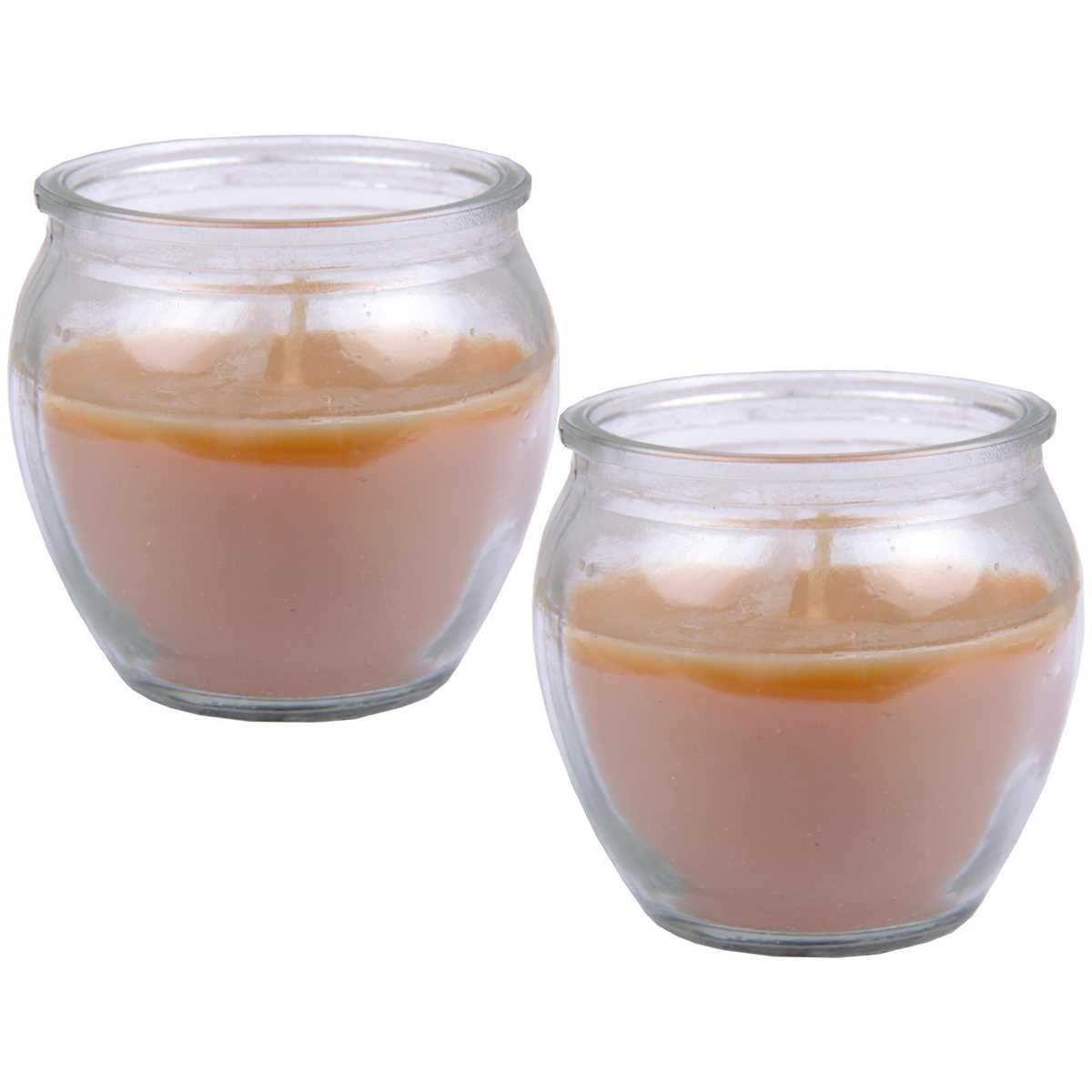 HS Candle Duftkerze im Glas Set (2-tlg), Cookie & Creme, Duftnote cremig & süß, Ø6x6cm, 18h Brenndauer – Bild 3 von 5
