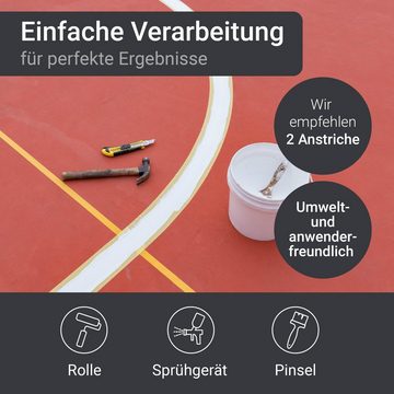 WO-WE Zementfarbe Markierungsfarbe Fahrbahnmarkierung Strassenmarkierungsfarbe SL820, 0,75-20L, Seidenglänzend