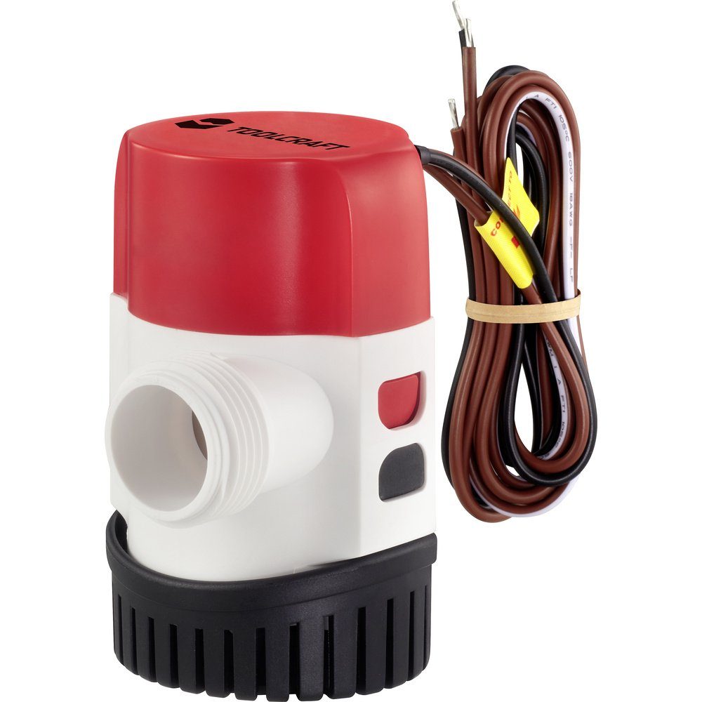 Gartenpumpe TOOLCRAFT TO-7159164 Niedervolt-Tauchpumpe 3028 l/h 12 V/DC