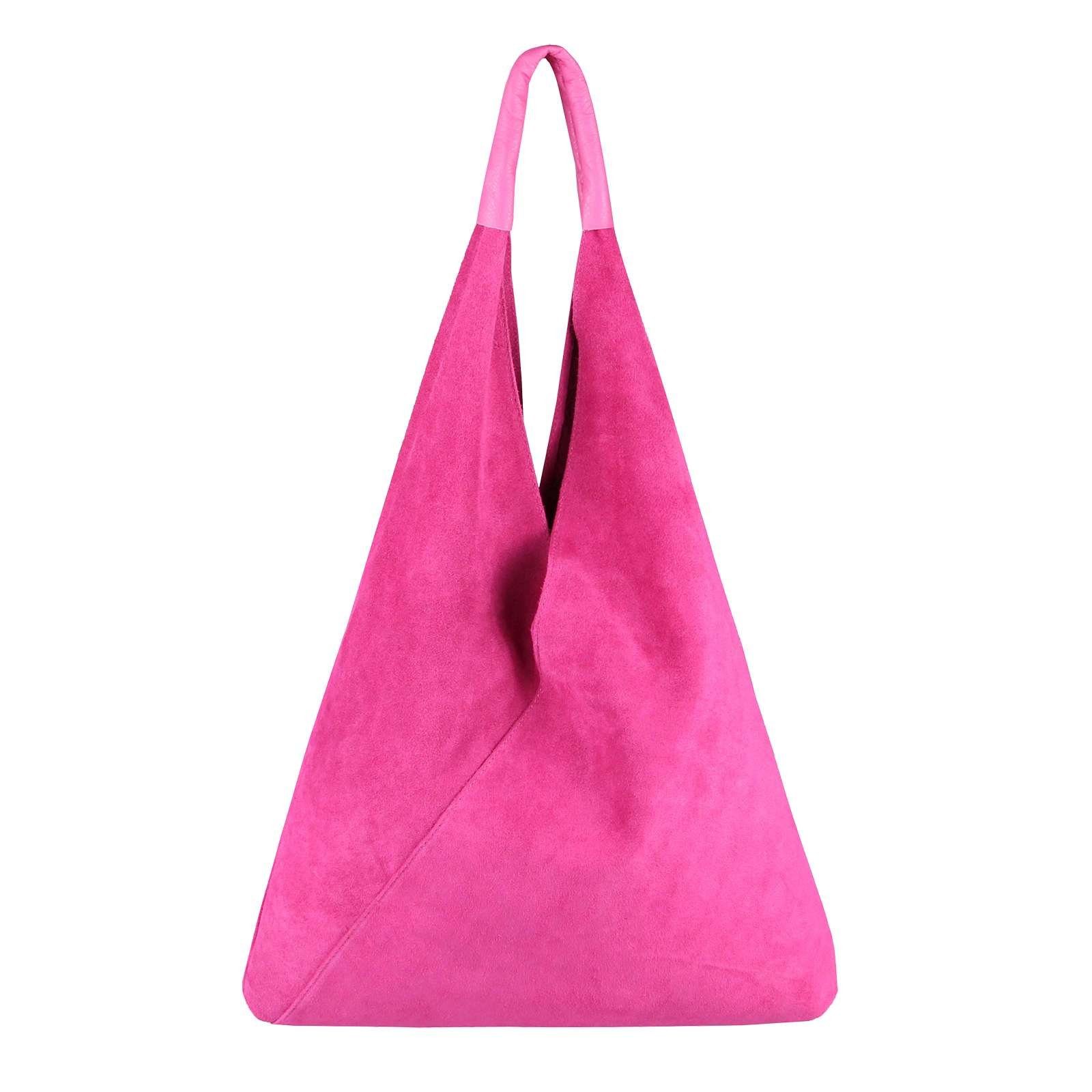 Schultertasche Made in Italy Damen XXL Leder Tasche Shopper