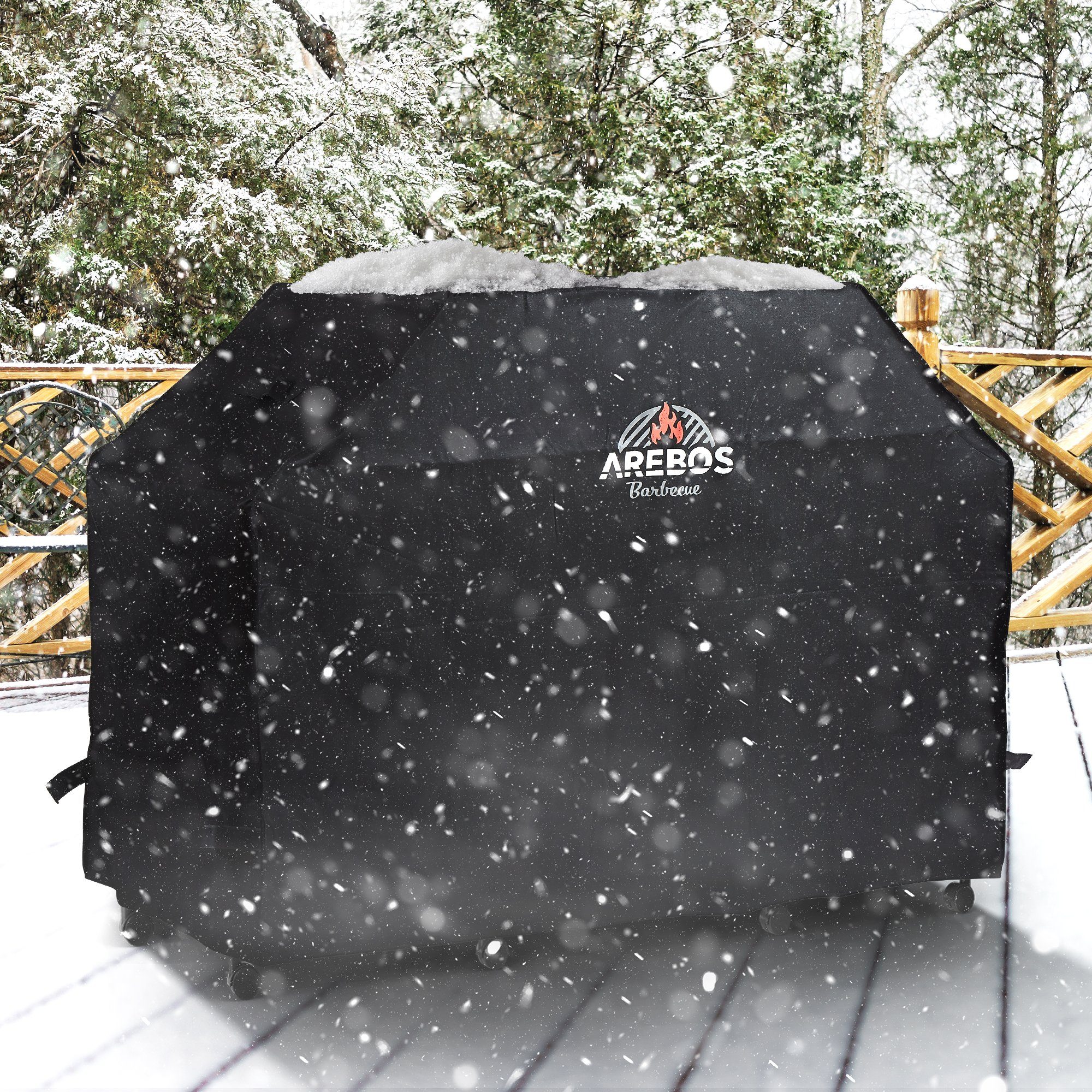 Arebos Grillabdeckhaube Schutzhülle Wasserdicht 600D Oxford, Anti-UV & 2 Griffe