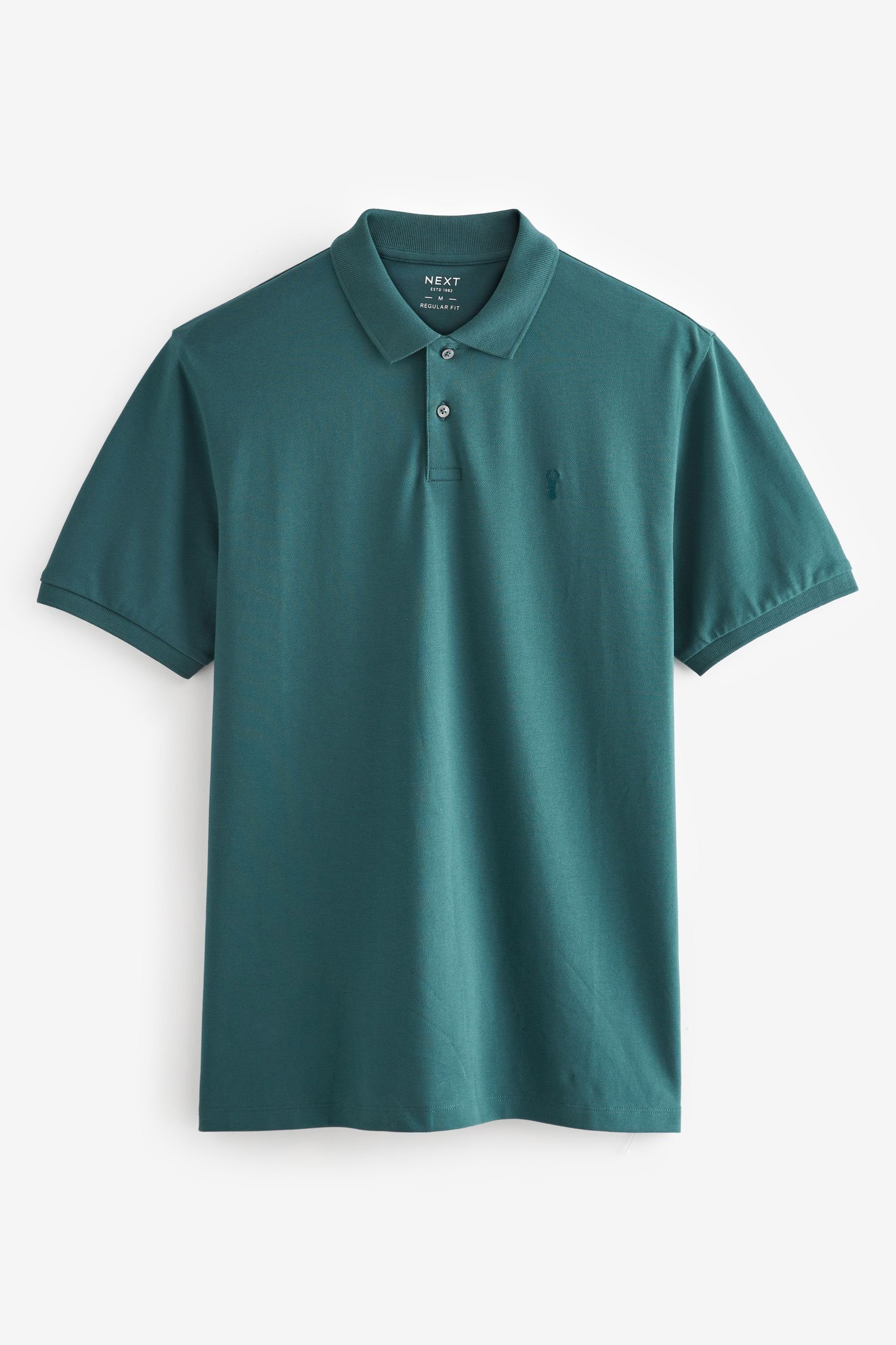 Next Poloshirt Piqué-Poloshirt (1-tlg) Teal Ocean Blue