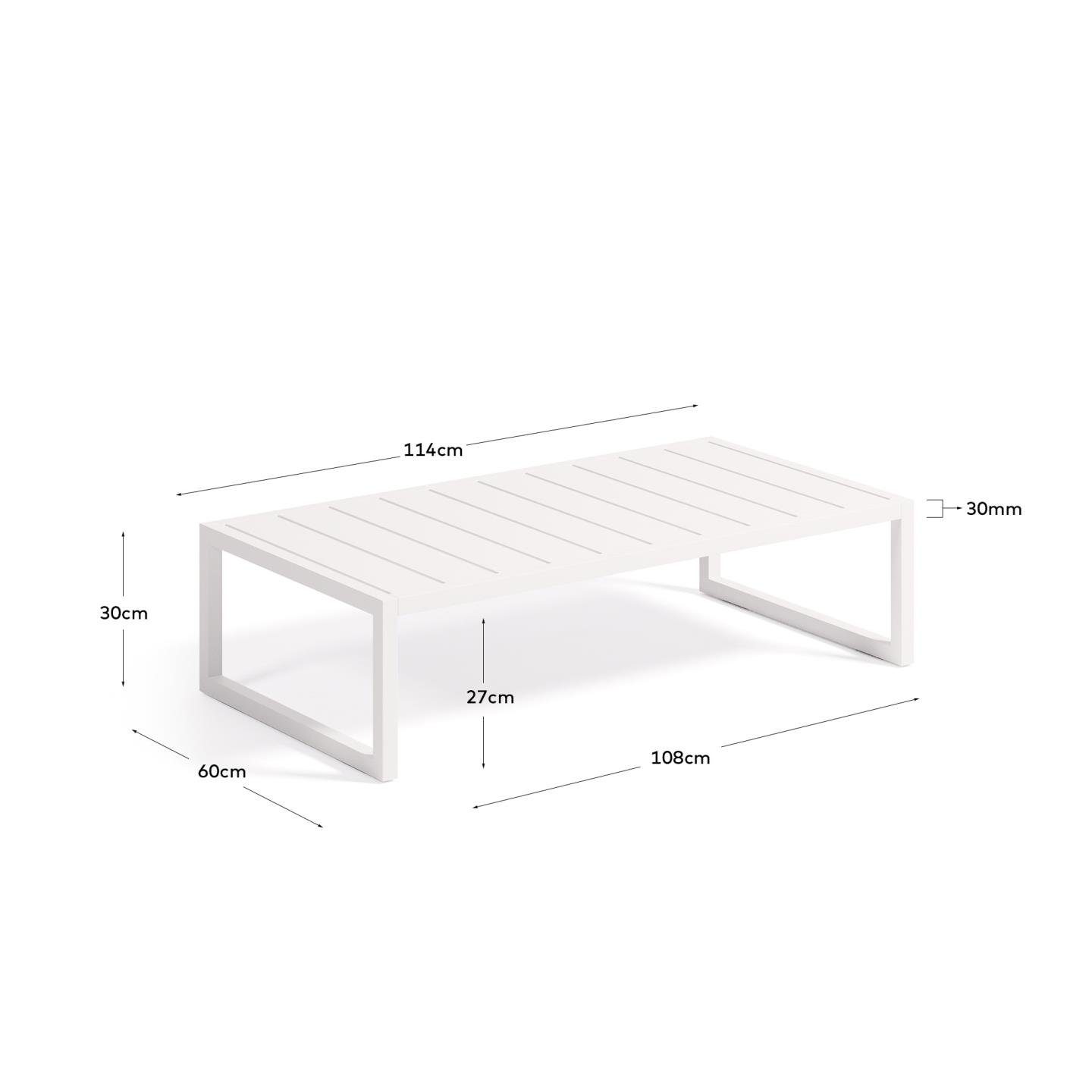 Natur24 Gartentisch Tisch Comova 114 x 60 x 30 cm Aluminium Wohnzimmer