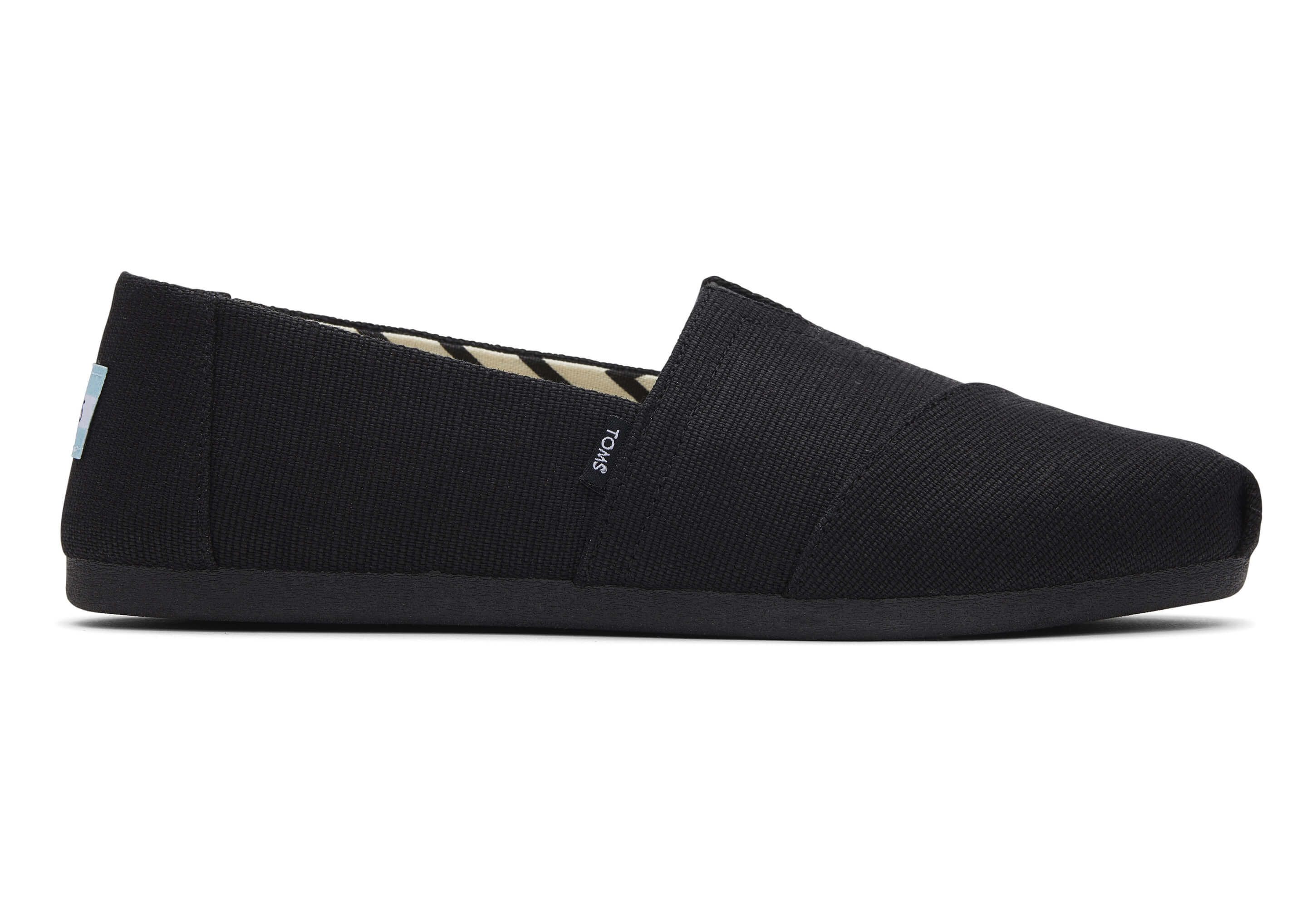 TOMS Alpargata aus Heritage-Canvas komplett Schwarz, Wide Hausschuh