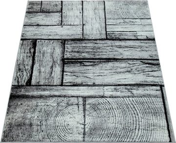 Teppich Sinai 079, Paco Home, rechteckig, Höhe: 13 mm, Kurzflor, Holzbretter Optik, ideal im Wohnzimmer & Schlafzimmer