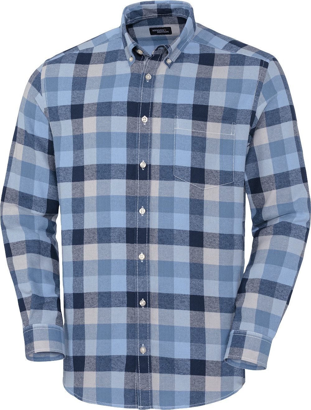 HENSON&HENSON Flanellhemd Besonders hautsympathisch