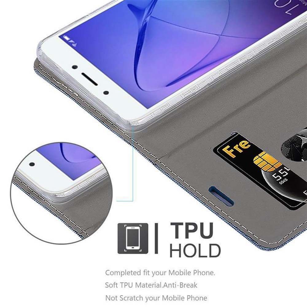 Cadorabo Handyhülle für Honor 6A Hülle Honor 6A, Klappbare Handy Schutzhülle - Hülle - mit Standfunktion und Kartenfach