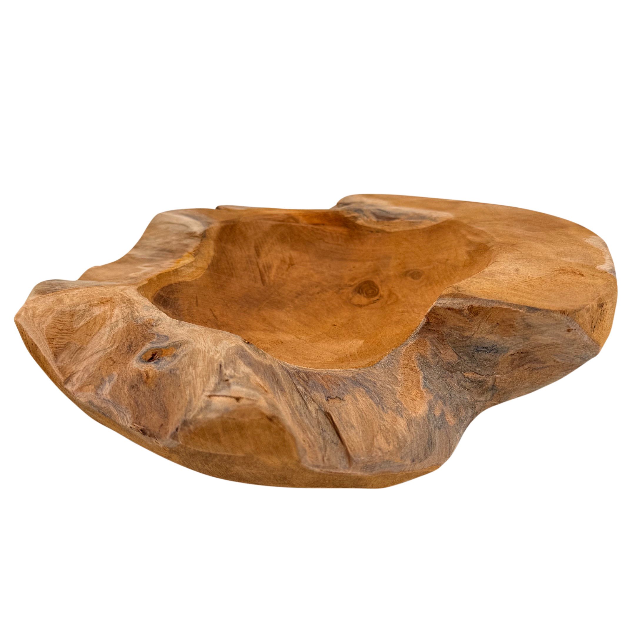 Online-Fuchs Dekoschale aus Teakholz als Obstschale, Schlüsselbrett, Schmuckkästchen (jede Schale ein Unikat, vielseitige Funktionalität), massives Teakholz, ma – Bild 2 von 5