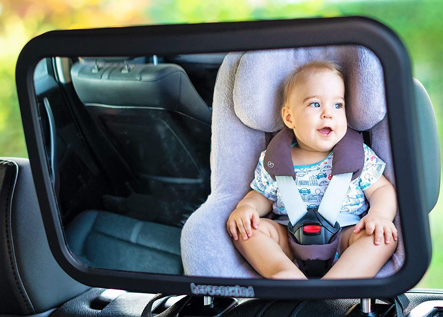 CARACHOME Rücksitzspiegel,Spiegel Auto Baby,Einstellbar 360 Grad drehbar,100% bruchsicher,Schnellinstallation,schwenkbar/neigbar,Ruecksitzspiegel für Babys 