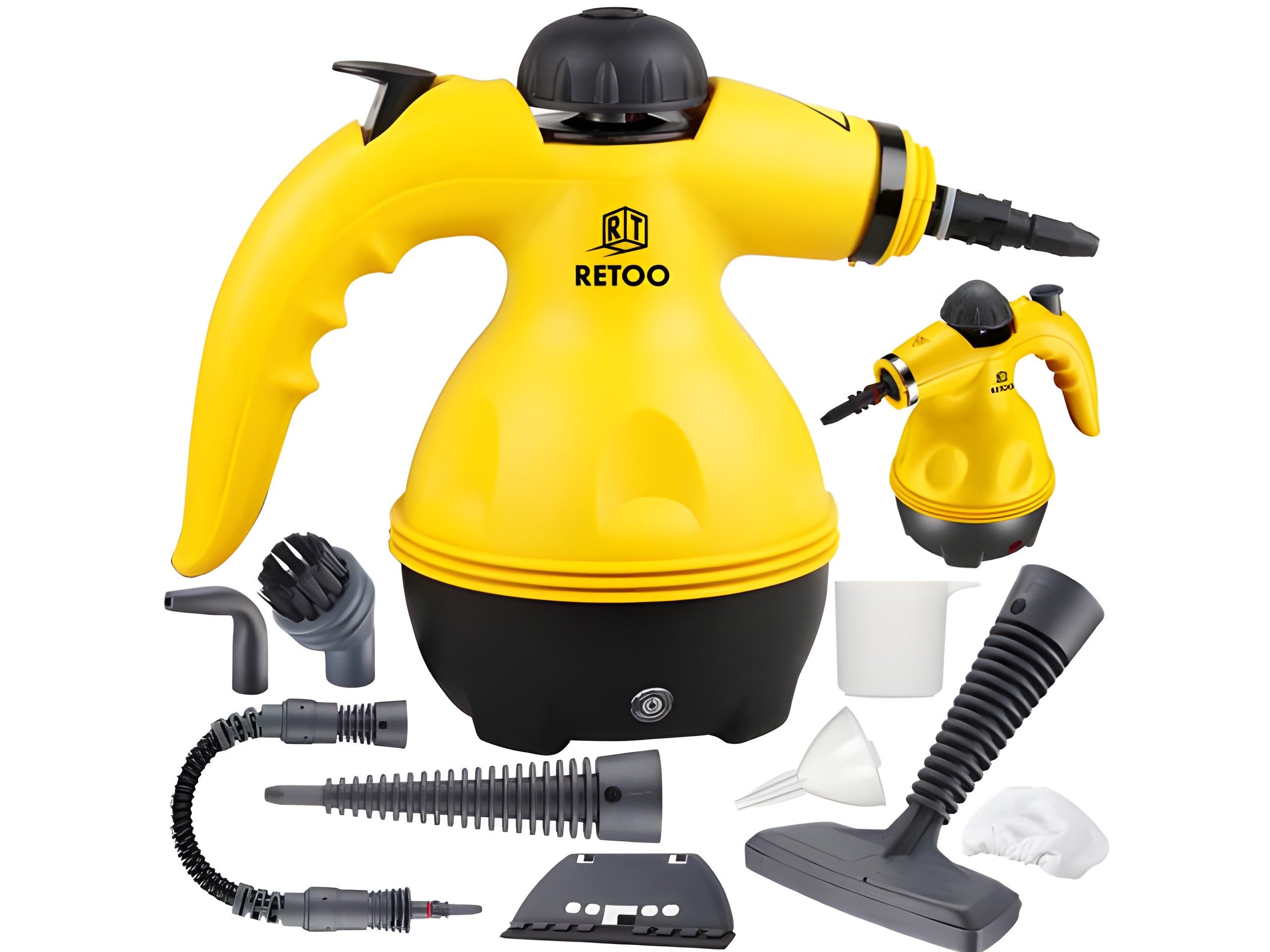 Retoo Dampfreiniger Dampfreiniger Set XXL 1000 W, 1000 W, 900–1000 W; 300-ml-Wassertank; 270-cm-Kabel; umfangreiches Zubehör