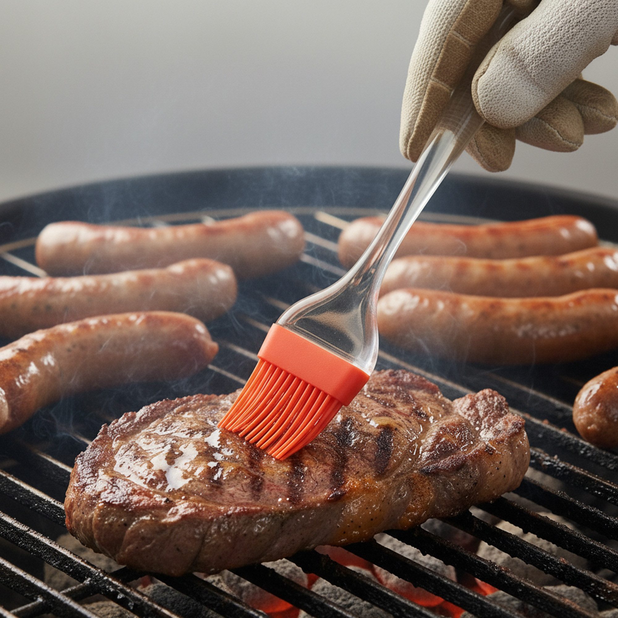 BBQ-Toro Marinadenpinsel 4er Set Silikon Backpinsel Grillpinsel, 21 cm, hitzebeständig