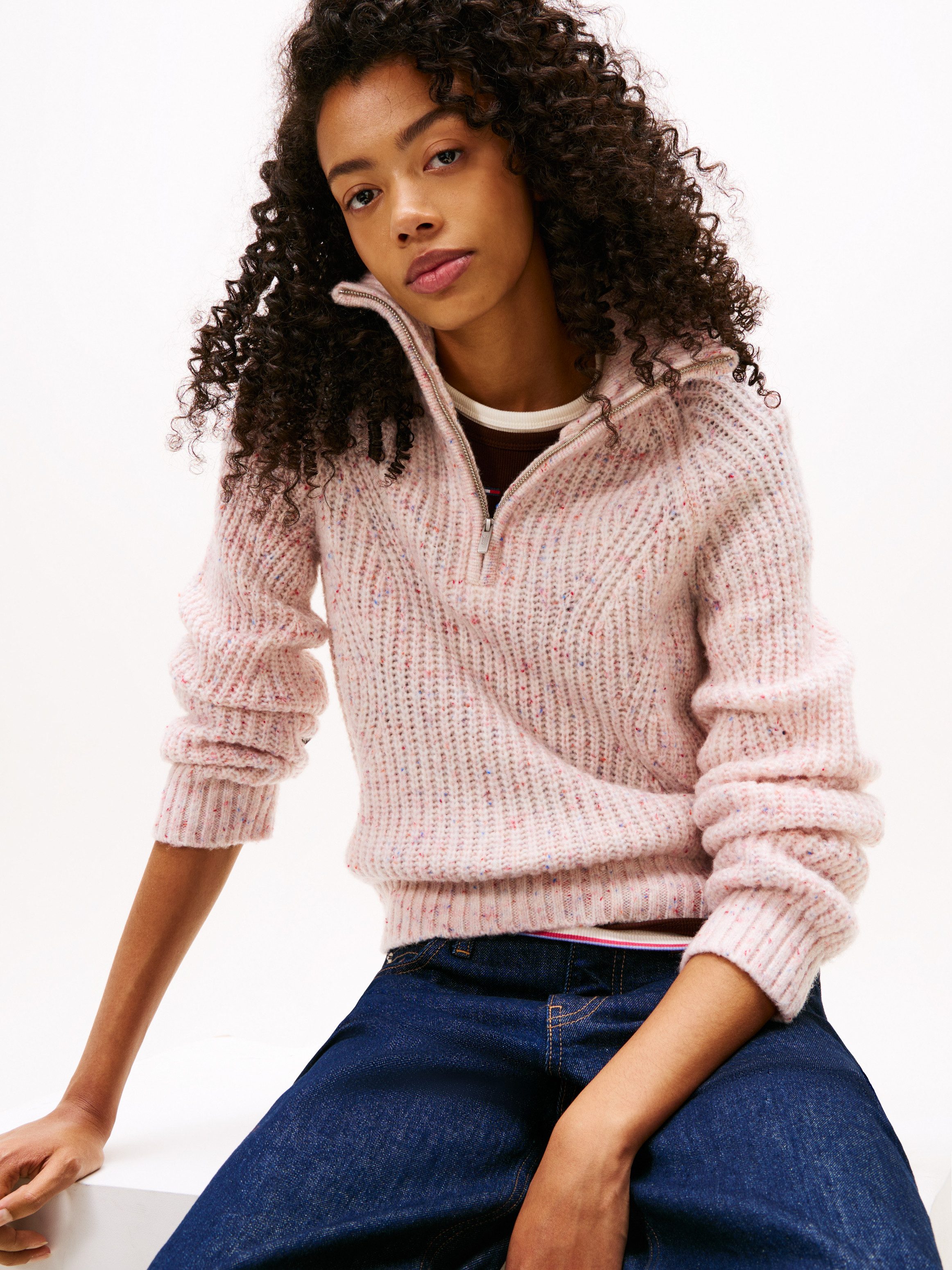 Tommy Jeans Troyer TJW NEP 1/4 ZIP SWEATER