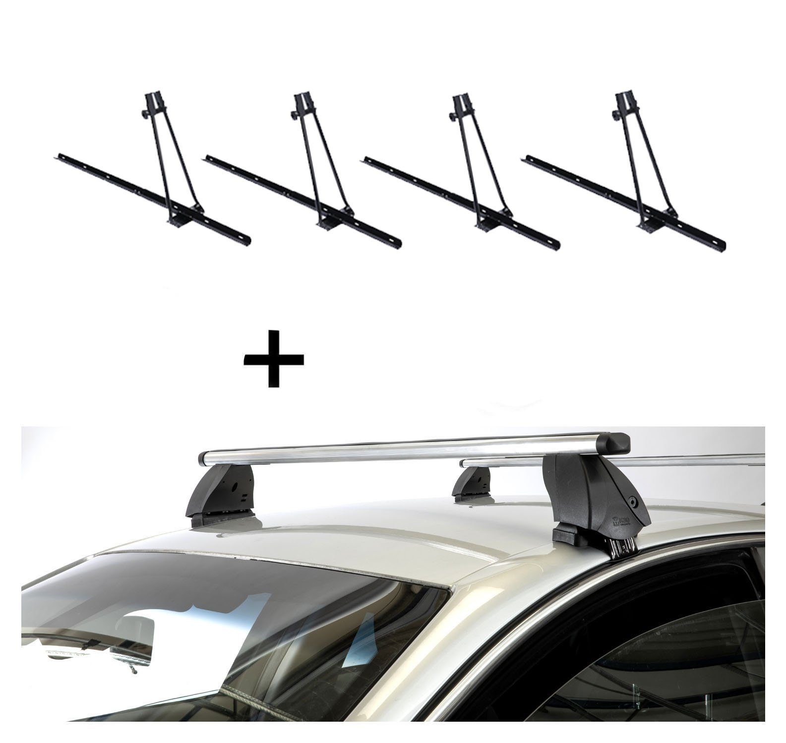 ORION Fahrradträger VDP Micra mit Dachträger Fahrradträger (5Türer) Dachträger (K13) im Set), Aluminium 4x Ihren 10-17, 10-17 (K13) (5Türer) PRO Dachträger kompatibel Nissan Micra Nissan und + K1 (Für