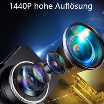 GelldG Dashcam Full HD 1440P Autokamera 3-Zoll-LCD-Bildschirm Dashcam
