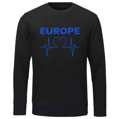 multifanshop Sweatshirt Europe - Herzschlag - Pullover