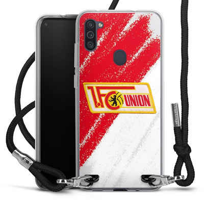 DeinDesign Handyhülle Offizielles Lizenzprodukt 1. FC Union Berlin Logo, Samsung Galaxy M11 Handykette Hülle mit Band Case zum Umhängen