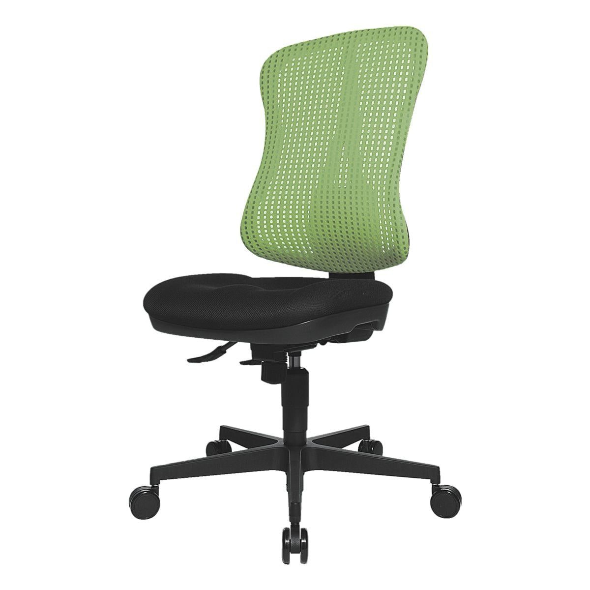 TOPSTAR Schreibtischstuhl Headpoint SY, Muldensitz, Netzrückenlehne, Armlehnen) grün Punkt-Synchronmechanik, (ohne