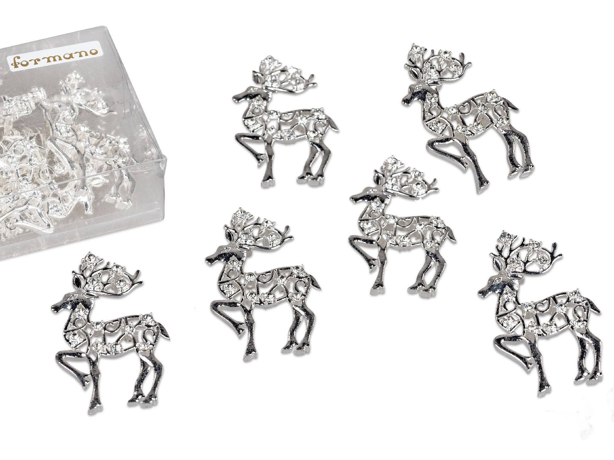 formano Streudeko Winterzeit, mit kleinen Kristallstein, Silber, Motiv: Hir günstig online kaufen