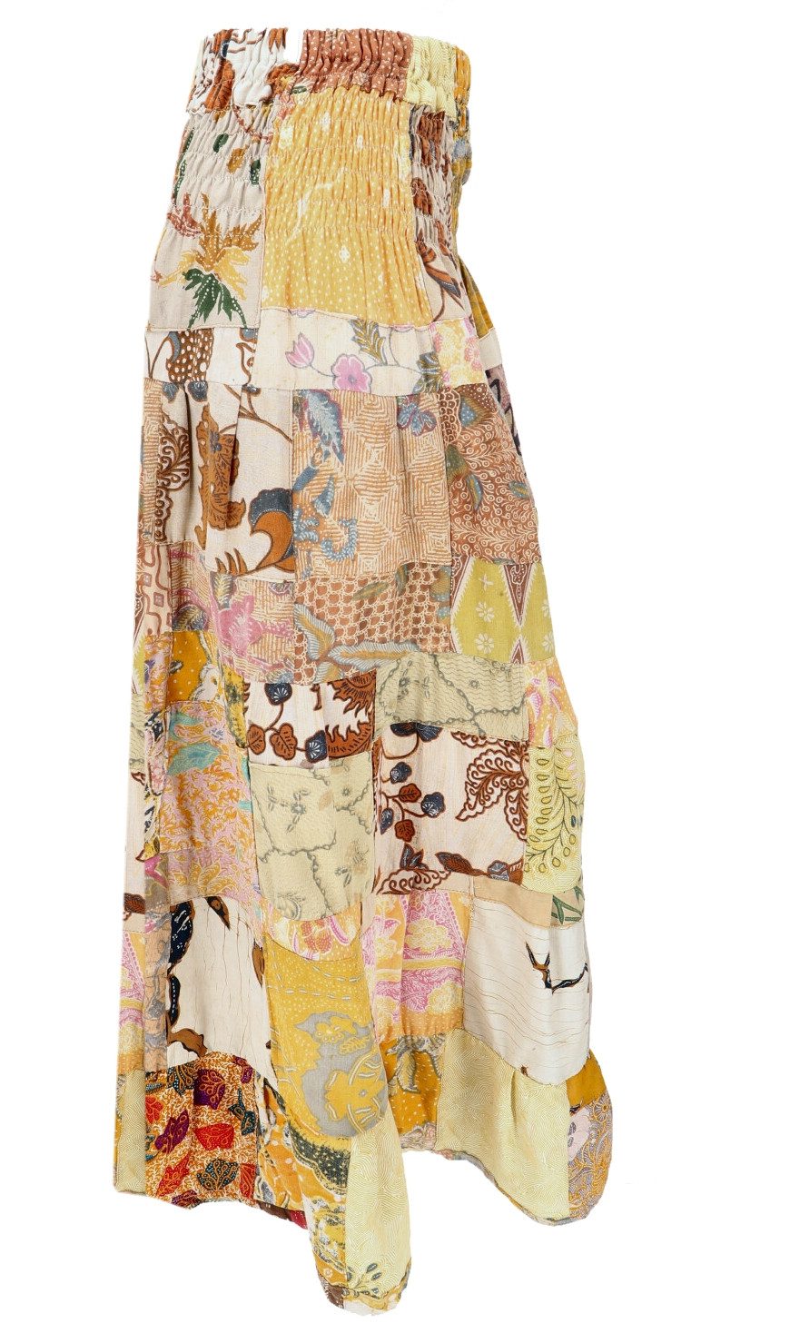 Guru-Shop Minirock Weit schwingender upcycling Patchwork,.. alternative Bekleidung