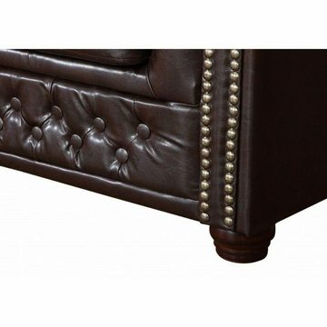 JVmoebel Sofa Klassische Chesterfield Sofagarnitur 3+1 Set Modernes Design Leder Neu, Made in Europe